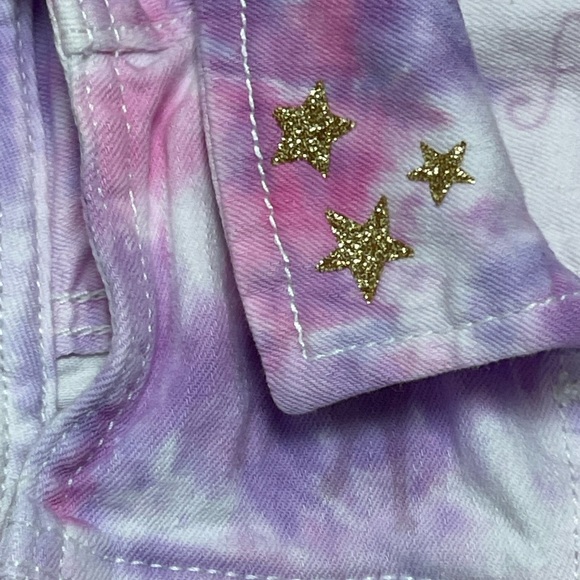 Spirit pink purple tie dye Gap denim vest 4T - Picture 9 of 13